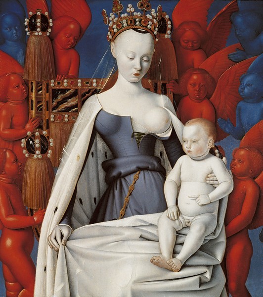 Jean Fouquet - Virgin and Child (Melun diptych)
