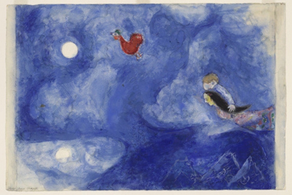 Aleko i Zemphira a la llum de la lluna - M. Chagall