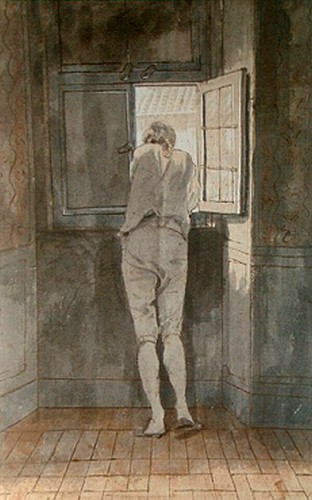 Goethe a la finestra de casa seva al Corso de Roma - J. Tischbein