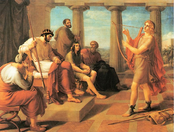 David spielt vor Saul - G. Schick