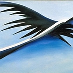 Abstracció blava, negra i blanca - G. O'Keeffe