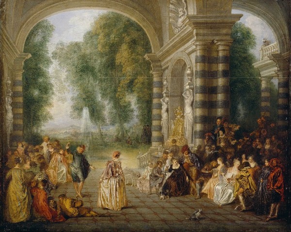 Les plaisirs du bal - Watteau