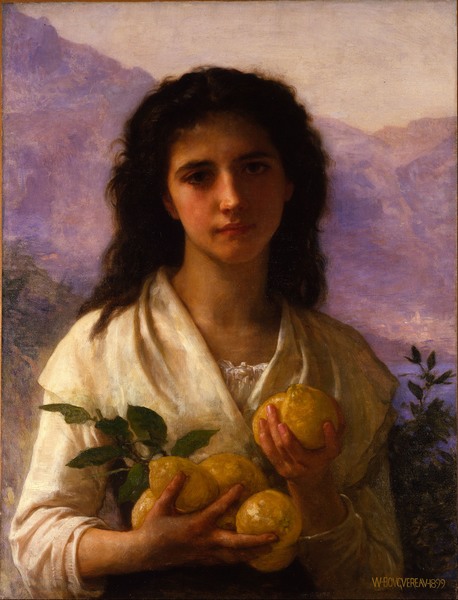 Girl Holding Lemons - William Adolphe Bouguereau