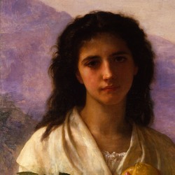 Girl Holding Lemons - William Adolphe Bouguereau