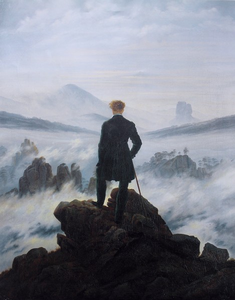 Der Wanderer über dem Nebelmeer - Caspar David Friedrich