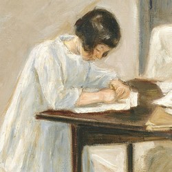Die Enkelin beim Schreiben – Max Liebermann