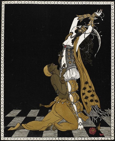 Vaslav Nijinsky & Ida Rubinstein in Schéhérazade, Paris, 1910. By George Barbier