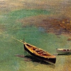 A boat in the waters of Capri - John Singer Sargent