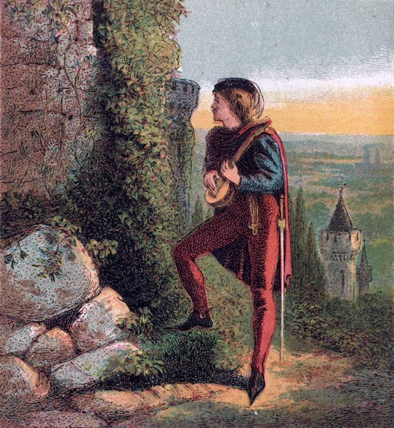 Blondel de Nesle visits King Richard's prison - Joseph Martin Kronheim