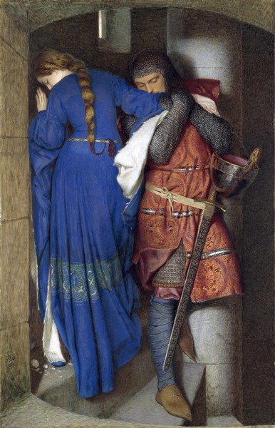 Hellelil and Hildebrand, the Meeting on the Turret Stairs - Frederic William Burton