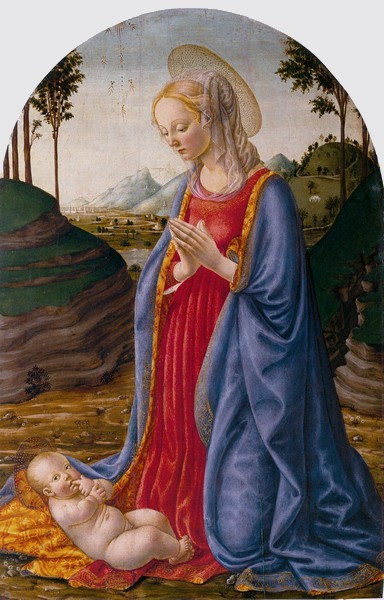 Francesco Botticini. Madonna in adorazione del Bambino
