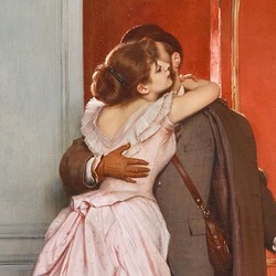 Le baiser - Auguste Toulmouche