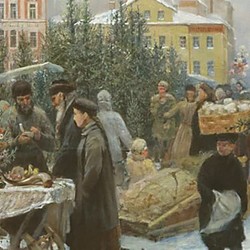 Christmas Tree Market - Henrich Matveevich Manizer (1847—1925)