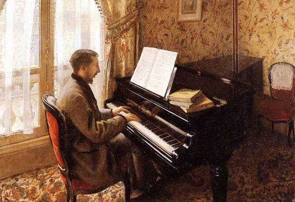 Jeune homme au piano Gustave Caillebotte (1848-1894)