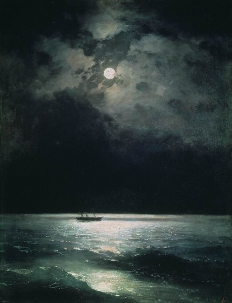 The Black Sea at night. Ivan Aivazovsky