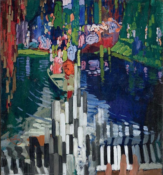 The keys of the piano (Lake) - František Kupka