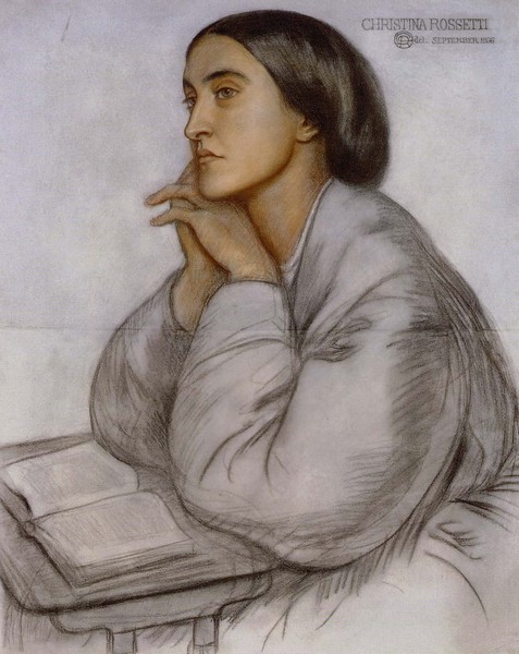 Portrait of Christina Rossetti - Dante Gabriel Rossetti