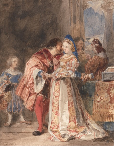 Portia and Bassanio Richard Parkes Bonington