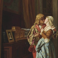 Bassanio winning the heart of Portia, The Merchant of Venice - Antonio Ermolao Paoletti