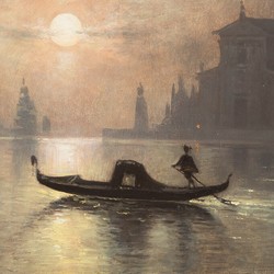 Vollmond über der Lagune von Venedig - Karl Heilmayer