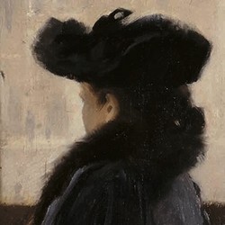 Dama en un café frente al Moulin Rouge - Ignacio Zuloaga