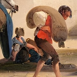 Old Mill, Miller and Horse - Joshua Shaw
